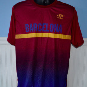 UMBRO BARCELONA SOCCER SHIRT Quick Dry MENS LARGE